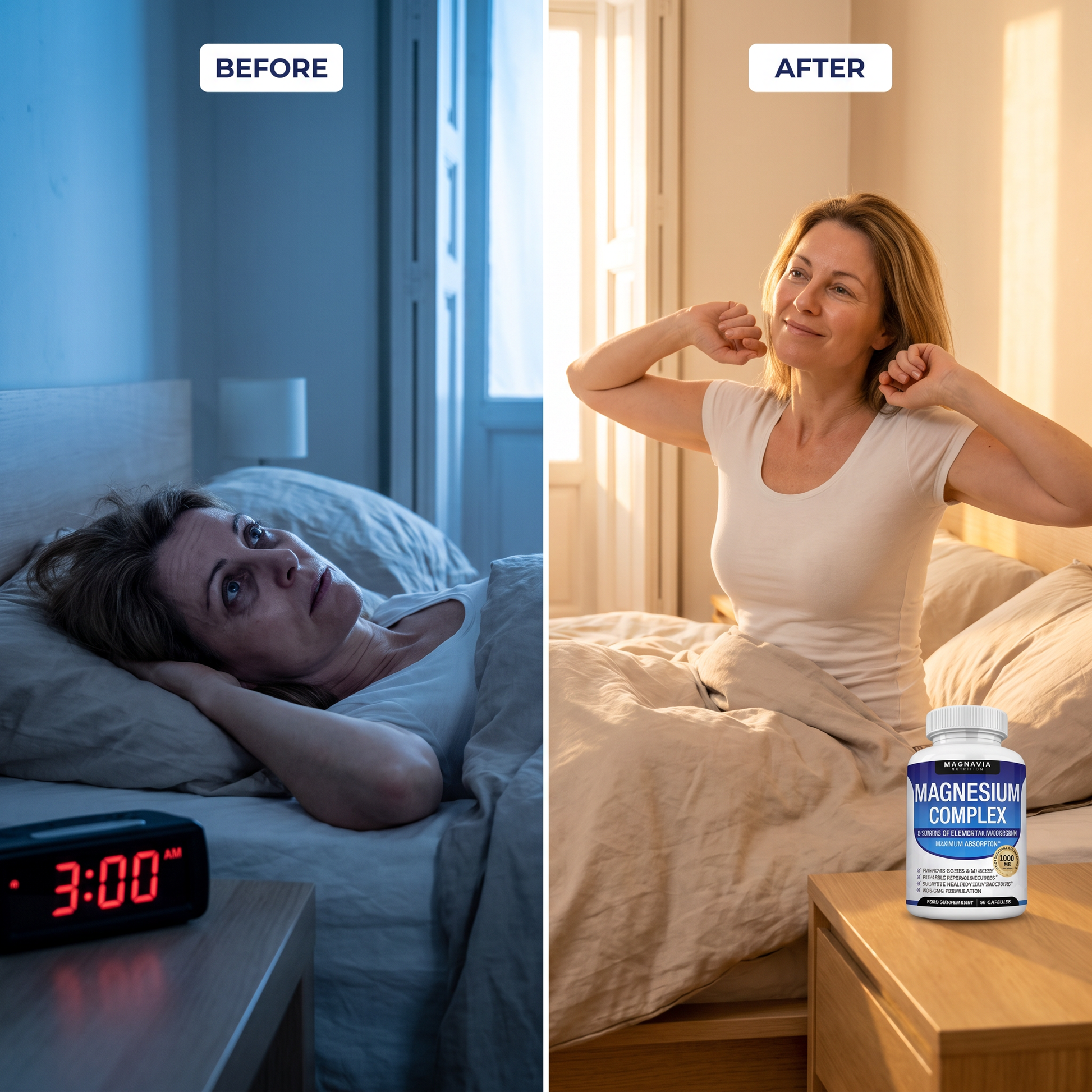 Before and after — from 3am awake to rested mornings with Magnavia