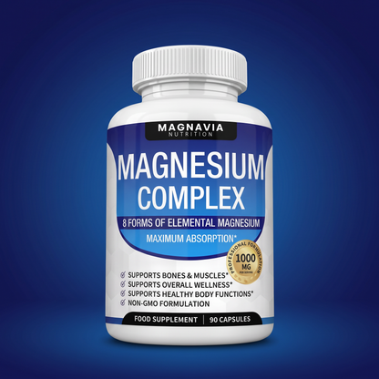 Magnavia Magnesium Complex — 8 forms of elemental magnesium, 1000mg per serving