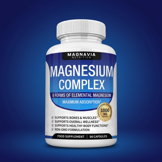 Magnavia Magnesium Complex — 8 forms of elemental magnesium, 1000mg per serving